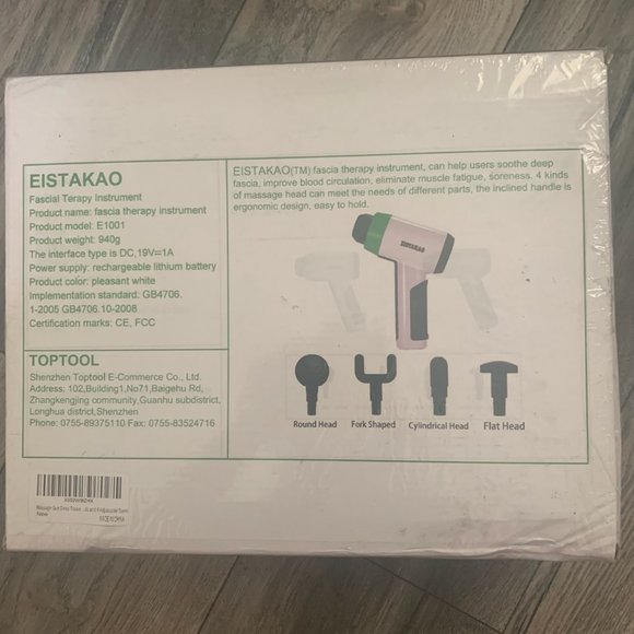 NWT EISTAKAO MASSAGE GUN DEEP TISSUE PERCUSSION MUSCLE MASSAGER 4 Massage Heads - Picture 3 of 10